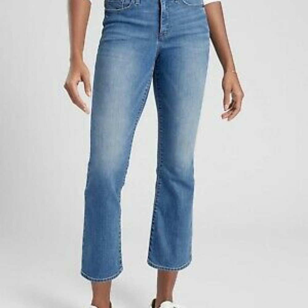 Athleta Sculptek High Rise Crop Kick Jeans, 12